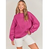 image:imageANRABESS Oversized Sweatshirt for Women Crewneck Y2K Hoodies Fleece Casual Comfy Pullover Top Fall Outfits Clothes 2026Hot Pink