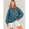 image:imageANRABESS Oversized Sweatshirt for Women Crewneck Y2K Hoodies Fleece Casual Comfy Pullover Top Fall Outfits Clothes 2026Lake Blue