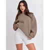 image:imageANRABESS Oversized Sweatshirt for Women Crewneck Y2K Hoodies Fleece Casual Comfy Pullover Top Fall Outfits Clothes 2026Light Brown