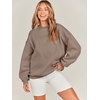 image:imageANRABESS Oversized Sweatshirt for Women Crewneck Y2K Hoodies Fleece Casual Comfy Pullover Top Fall Outfits Clothes 2026Light Brown
