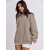 image:imageANRABESS Oversized Sweatshirt for Women Crewneck Y2K Hoodies Fleece Casual Comfy Pullover Top Fall Outfits Clothes 2026Light Khaki