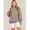 image:imageANRABESS Oversized Sweatshirt for Women Crewneck Y2K Hoodies Fleece Casual Comfy Pullover Top Fall Outfits Clothes 2026Light Khaki