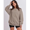 image:imageANRABESS Oversized Sweatshirt for Women Crewneck Y2K Hoodies Fleece Casual Comfy Pullover Top Fall Outfits Clothes 2026Light Khaki