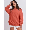 image:imageANRABESS Oversized Sweatshirt for Women Crewneck Y2K Hoodies Fleece Casual Comfy Pullover Top Fall Outfits Clothes 2026Orange Red