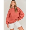 image:imageANRABESS Oversized Sweatshirt for Women Crewneck Y2K Hoodies Fleece Casual Comfy Pullover Top Fall Outfits Clothes 2026Orange Red