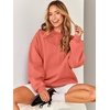 image:imageANRABESS Oversized Sweatshirt for Women Crewneck Y2K Hoodies Fleece Casual Comfy Pullover Top Fall Outfits Clothes 2026Orange Red