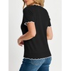 image:imageANRABESS Short Sleeve Sweater for Women V Neck Ribbed Knit Lightweight Sweaters Top 2026 Summer Business Casual Outfits0black