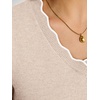 image:imageANRABESS Short Sleeve Sweater for Women V Neck Ribbed Knit Lightweight Sweaters Top 2026 Summer Business Casual Outfits1apricot