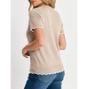 image:imageANRABESS Short Sleeve Sweater for Women V Neck Ribbed Knit Lightweight Sweaters Top 2026 Summer Business Casual Outfits1apricot