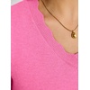image:imageANRABESS Short Sleeve Sweater for Women V Neck Ribbed Knit Lightweight Sweaters Top 2026 Summer Business Casual OutfitsHot Pink