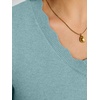 image:imageANRABESS Short Sleeve Sweater for Women V Neck Ribbed Knit Lightweight Sweaters Top 2026 Summer Business Casual OutfitsLight Blue
