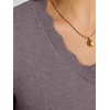 image:imageANRABESS Short Sleeve Sweater for Women V Neck Ribbed Knit Lightweight Sweaters Top 2026 Summer Business Casual OutfitsNutmeg