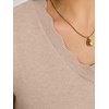 image:imageANRABESS Short Sleeve Sweater for Women V Neck Ribbed Knit Lightweight Sweaters Top 2026 Summer Business Casual OutfitsTan