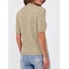 image:imageANRABESS Short Sleeve Sweaters for Women Summer Wool Blend Crew Neck Shirts Lightweight Work Top 2026 Business Casual OutfitsAlmond