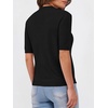 image:imageANRABESS Short Sleeve Sweaters for Women Summer Wool Blend Crew Neck Shirts Lightweight Work Top 2026 Business Casual OutfitsBlack