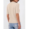 image:imageANRABESS Short Sleeve Sweaters for Women Summer Wool Blend Crew Neck Shirts Lightweight Work Top 2026 Business Casual OutfitsParchment
