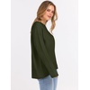 image:imageANRABESS Sweaters for Women 2026 Fall Long Sleeve Casual Loose Fit Knitted High Low Hem Basic Pullover Sweater TopsArmy Green