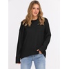 image:imageANRABESS Sweaters for Women 2026 Fall Long Sleeve Casual Loose Fit Knitted High Low Hem Basic Pullover Sweater TopsBlack