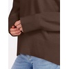 image:imageANRABESS Sweaters for Women 2026 Fall Long Sleeve Casual Loose Fit Knitted High Low Hem Basic Pullover Sweater TopsCoffee