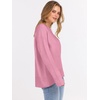 image:imageANRABESS Sweaters for Women 2026 Fall Long Sleeve Casual Loose Fit Knitted High Low Hem Basic Pullover Sweater TopsCoral Pink