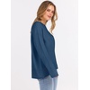 image:imageANRABESS Sweaters for Women 2026 Fall Long Sleeve Casual Loose Fit Knitted High Low Hem Basic Pullover Sweater TopsDark Blue