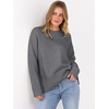 image:imageANRABESS Sweaters for Women 2026 Fall Long Sleeve Casual Loose Fit Knitted High Low Hem Basic Pullover Sweater TopsDark Grey