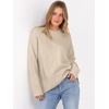 image:imageANRABESS Sweaters for Women 2026 Fall Long Sleeve Casual Loose Fit Knitted High Low Hem Basic Pullover Sweater TopsLight Beige