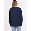 image:imageANRABESS Sweaters for Women 2026 Fall Long Sleeve Casual Loose Fit Knitted High Low Hem Basic Pullover Sweater TopsNavy Blue