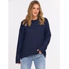 image:imageANRABESS Sweaters for Women 2026 Fall Long Sleeve Casual Loose Fit Knitted High Low Hem Basic Pullover Sweater TopsNavy Blue