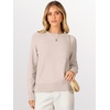 image:imageANRABESS Sweaters for Women 2026 Long Sleeve Crewneck Loose Fit Lightweight Knit Basic Fall Sweater OutfitsAlmond