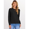 image:imageANRABESS Sweaters for Women 2026 Long Sleeve Crewneck Loose Fit Lightweight Knit Basic Fall Sweater OutfitsBlack
