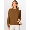 image:imageANRABESS Sweaters for Women 2026 Long Sleeve Crewneck Loose Fit Lightweight Knit Basic Fall Sweater OutfitsBurnt Orange