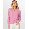 image:imageANRABESS Sweaters for Women 2026 Long Sleeve Crewneck Loose Fit Lightweight Knit Basic Fall Sweater OutfitsCoral Pink