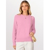image:imageANRABESS Sweaters for Women 2026 Long Sleeve Crewneck Loose Fit Lightweight Knit Basic Fall Sweater OutfitsCoral Pink