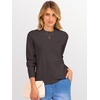 image:imageANRABESS Sweaters for Women 2026 Long Sleeve Crewneck Loose Fit Lightweight Knit Basic Fall Sweater OutfitsDeep Taupe