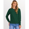 image:imageANRABESS Sweaters for Women 2026 Long Sleeve Crewneck Loose Fit Lightweight Knit Basic Fall Sweater OutfitsGreen