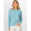 image:imageANRABESS Sweaters for Women 2026 Long Sleeve Crewneck Loose Fit Lightweight Knit Basic Fall Sweater OutfitsLight Blue