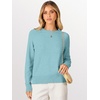 image:imageANRABESS Sweaters for Women 2026 Long Sleeve Crewneck Loose Fit Lightweight Knit Basic Fall Sweater OutfitsLight Blue
