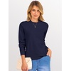 image:imageANRABESS Sweaters for Women 2026 Long Sleeve Crewneck Loose Fit Lightweight Knit Basic Fall Sweater OutfitsNavy Blue