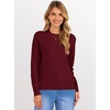 image:imageANRABESS Sweaters for Women 2026 Long Sleeve Crewneck Loose Fit Lightweight Knit Basic Fall Sweater OutfitsRed