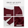 image:imageANRABESS Sweaters for Women 2026 Long Sleeve Crewneck Loose Fit Lightweight Knit Basic Fall Sweater OutfitsRed