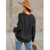image:imageANRABESS Sweaters for Women Oversized Cable Knit Fall Long Sleeve Crewneck Casual Pullover Sweater Tops 2026 Winter OutfitsBlack