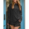 image:imageANRABESS Sweaters for Women Oversized Cable Knit Fall Long Sleeve Crewneck Casual Pullover Sweater Tops 2026 Winter OutfitsBlack