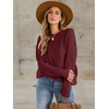 image:imageANRABESS Sweaters for Women Oversized Cable Knit Fall Long Sleeve Crewneck Casual Pullover Sweater Tops 2026 Winter OutfitsBright Burgundy