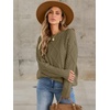 image:imageANRABESS Sweaters for Women Oversized Cable Knit Fall Long Sleeve Crewneck Casual Pullover Sweater Tops 2026 Winter OutfitsBrown Yellow