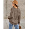 image:imageANRABESS Sweaters for Women Oversized Cable Knit Fall Long Sleeve Crewneck Casual Pullover Sweater Tops 2026 Winter OutfitsCoffee