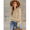 image:imageANRABESS Sweaters for Women Oversized Cable Knit Fall Long Sleeve Crewneck Casual Pullover Sweater Tops 2026 Winter OutfitsDark Apricot
