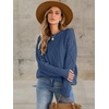 image:imageANRABESS Sweaters for Women Oversized Cable Knit Fall Long Sleeve Crewneck Casual Pullover Sweater Tops 2026 Winter OutfitsDeep Blue