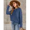 image:imageANRABESS Sweaters for Women Oversized Cable Knit Fall Long Sleeve Crewneck Casual Pullover Sweater Tops 2026 Winter OutfitsDeep Blue