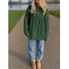 image:imageANRABESS Sweaters for Women Oversized Cable Knit Fall Long Sleeve Crewneck Casual Pullover Sweater Tops 2026 Winter OutfitsDeep Green